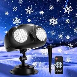 Snowflake Laser Light Snowfall Christmas Projector Outdoor IP65 Moving Snow Garden Laser Projector Lamp for New Year Party Decor