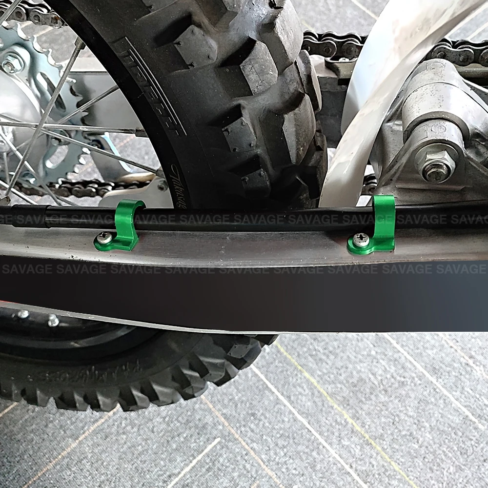 Guía de manguera de freno trasero para motocicleta, soporte de línea de aceite para Moto, abrazadera de Cable para KAWASAKI KDX 200R 220R KX 125 250, accesorios