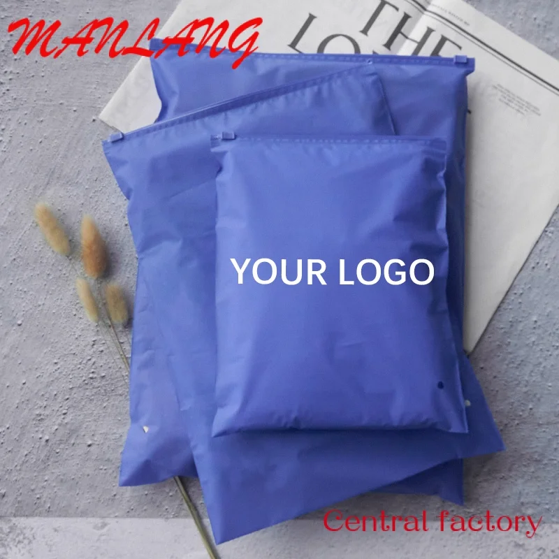 Custom  biodegradable frosted zip lock slider plastic packaging black pvc eva zipper bags with custom printed logo