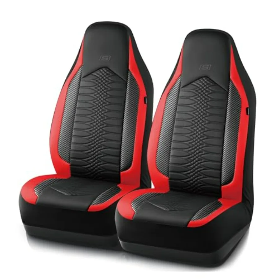 

Чехлы для автомобильных сидений из пены с эффектом памяти, кожаные, с высокой спинкой, стеганые, водонепроницаемые, для спортивных автомобилей, на передние сиденья, совместимые с подушками безопасности