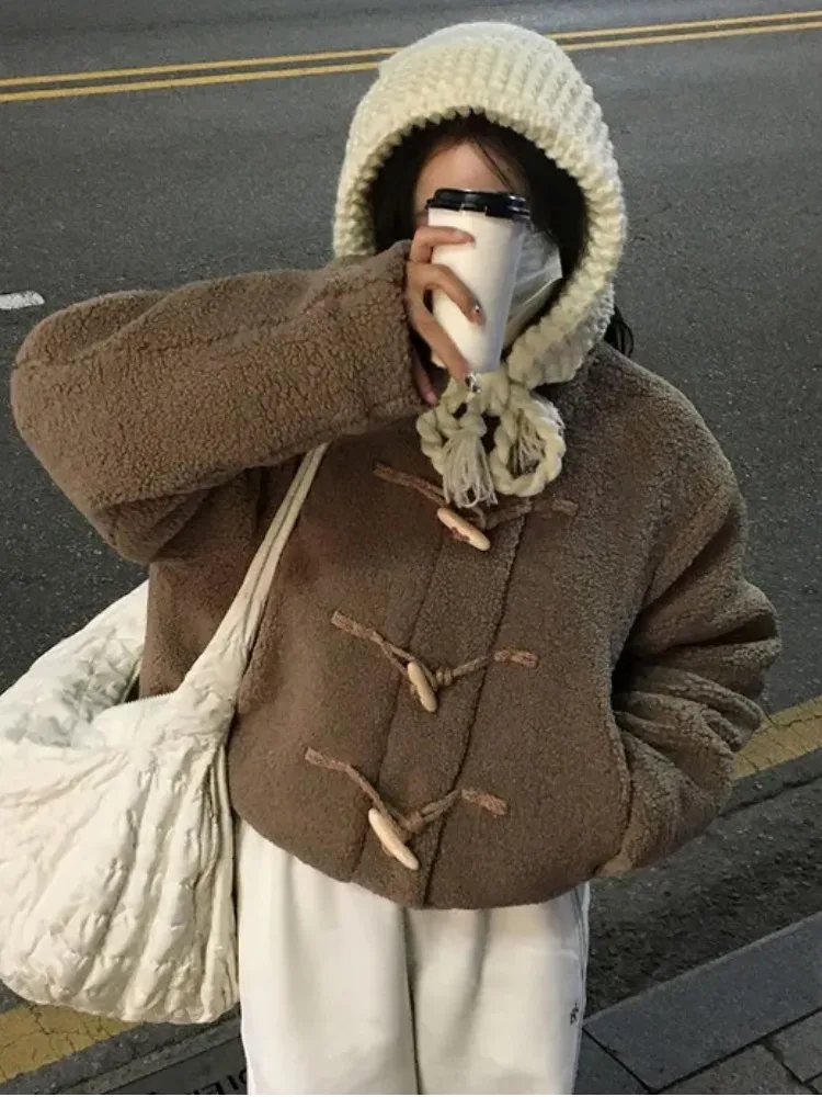 

Faionable Chic eepskin Coat Women's Winter New Sle 2025 Warm Outerwear Upaded Version of eepskin Jaet