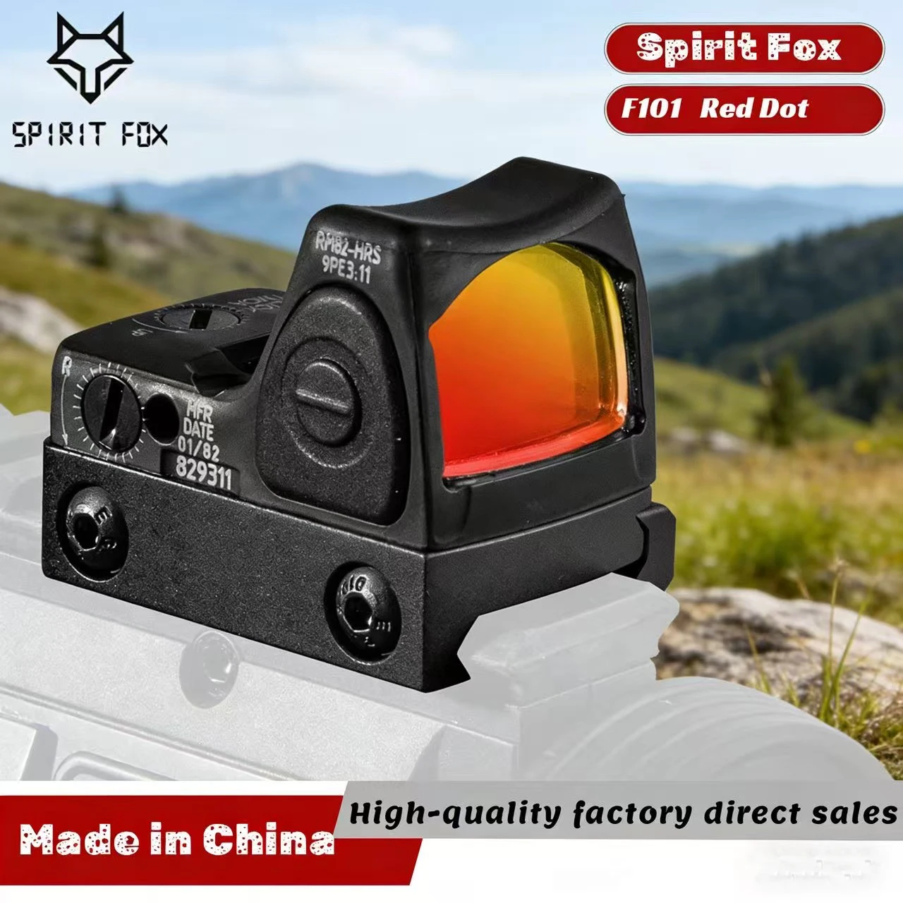 

Оптический прицел FIREWOLF F100 Mini Red Dot с большим полем зрения, HD-покрытием и креплением на 20-мм планку, внутренний красный прицел