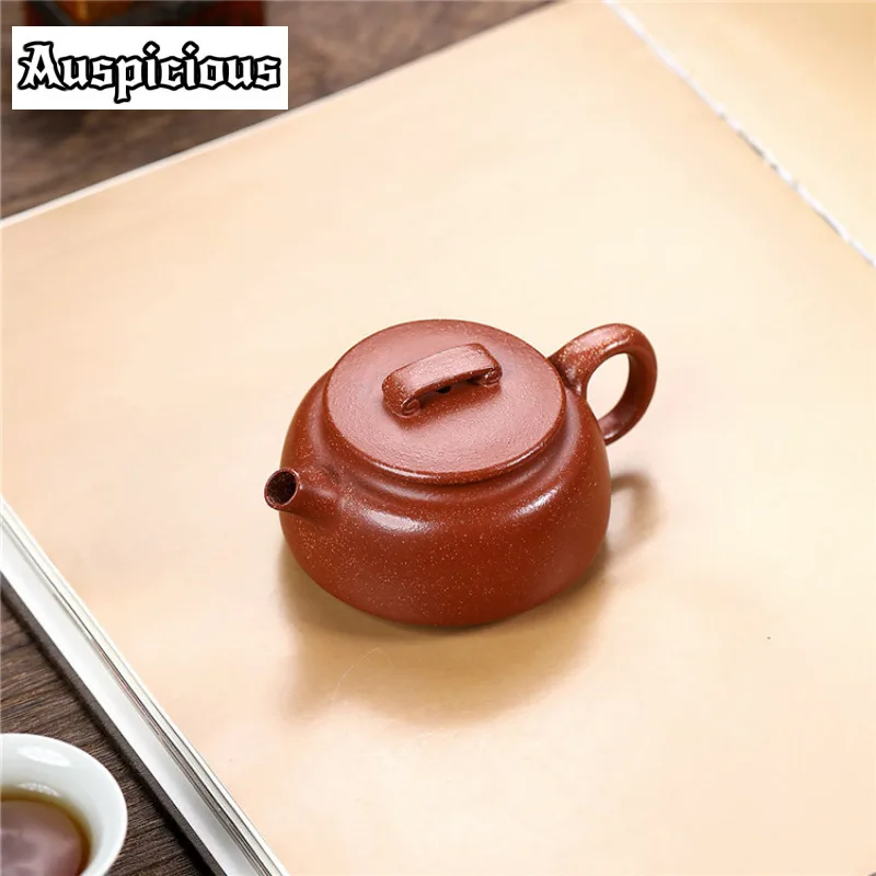 130ml Ancient Yixing Purple Clay Teapots Handmade Ruyi Dezhong Pot Raw Ore Downhill Mud Kettle Chinese Zisha Tea Set Accessories