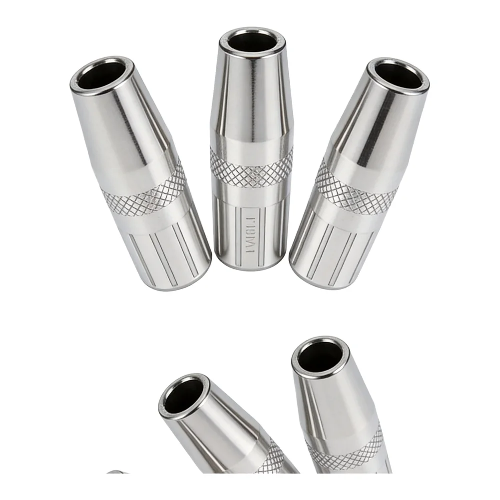 5-Piece for mig Welding for torch Nozzle Assembly for Precise Gas Delivery in Metalworking Fabrication and Maintenance