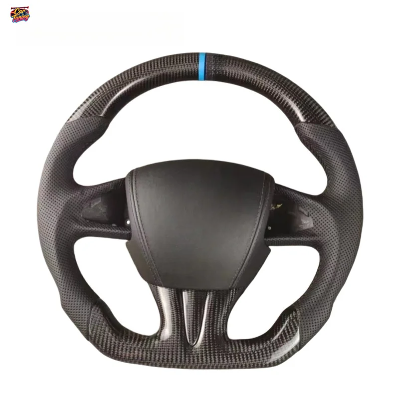 For Infiniti Q50 Q60 Q70 Qx50 Flat Bottomed Sport Carbon Fiber Steering Wheel Modification and Upgrade Without Airbag