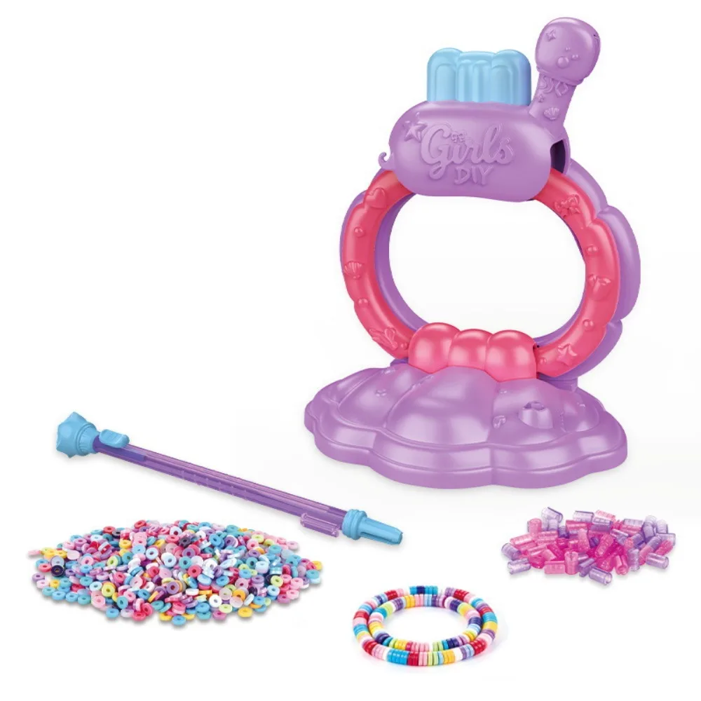 1Set Handmade Bracelet Making Kit Colorful Beads Funny DIY Bracelet Weaving Machine DIY Easy To Use Jewelry Making Machine