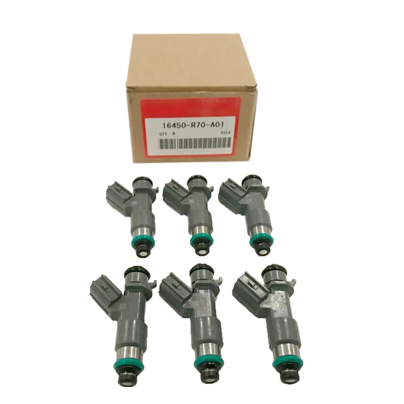 

6pcs Car Fuel Injectors Nozzle 16450-R70-A01 For Honda Accord Crosstour Acura MDX RDX ZDX RL TL TSX 3.5L 3.7L V6