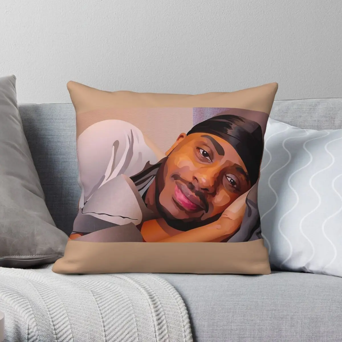 

Niko Omilana Sharky Beta Squad Pillowcase Polyester Linen Velvet Pattern Zip Decorative Sofa Seater Cushion Cover