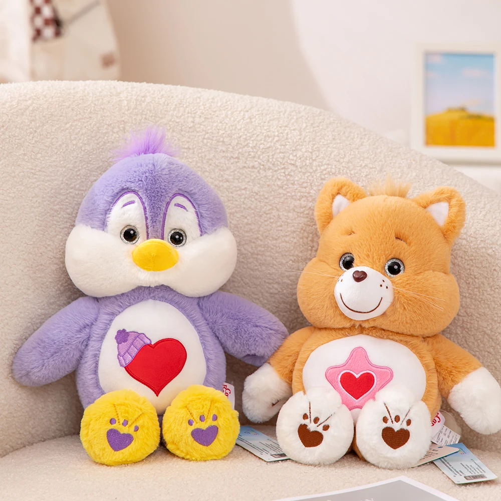 Jouet en peluche ours de soin mignon, série animale Anime, poupée en peluche, décor de chambre Kawaii, joli ours, cadeaux d'anniversaire pour enfants