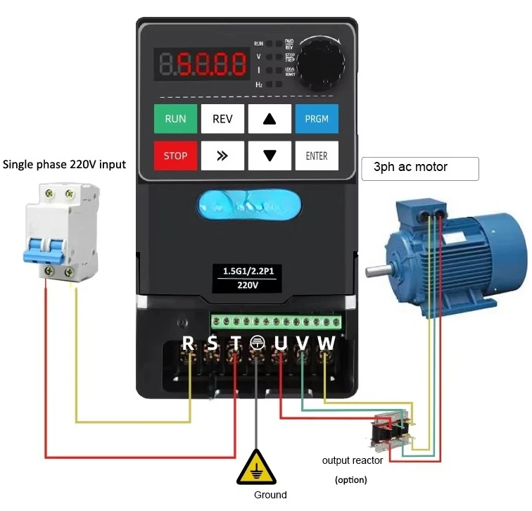 

Certificated M-driver 0.75KW~45kW 220V VFD Frequency Inverter 1 Phase 3 Phase AC Drive High Efficiency for Compressor Motor