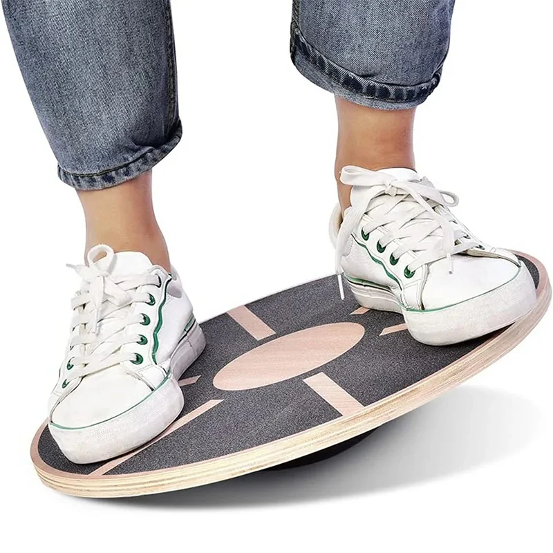 

Деревянная качающаяся балансировочная доска для упражнений, нескользящая многофункциональная доска для скручивания талии для йоги, оборудование для фитнеса, домашний тренажерный зал