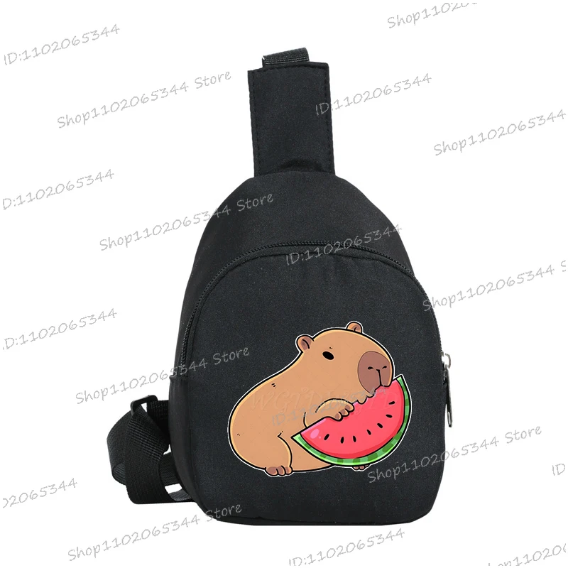 Borsa a tracolla per cartoni animati Capybara Borsa a tracolla per bambini con animali divertenti Borse a tracolla Capybara alla moda nere rosa viola