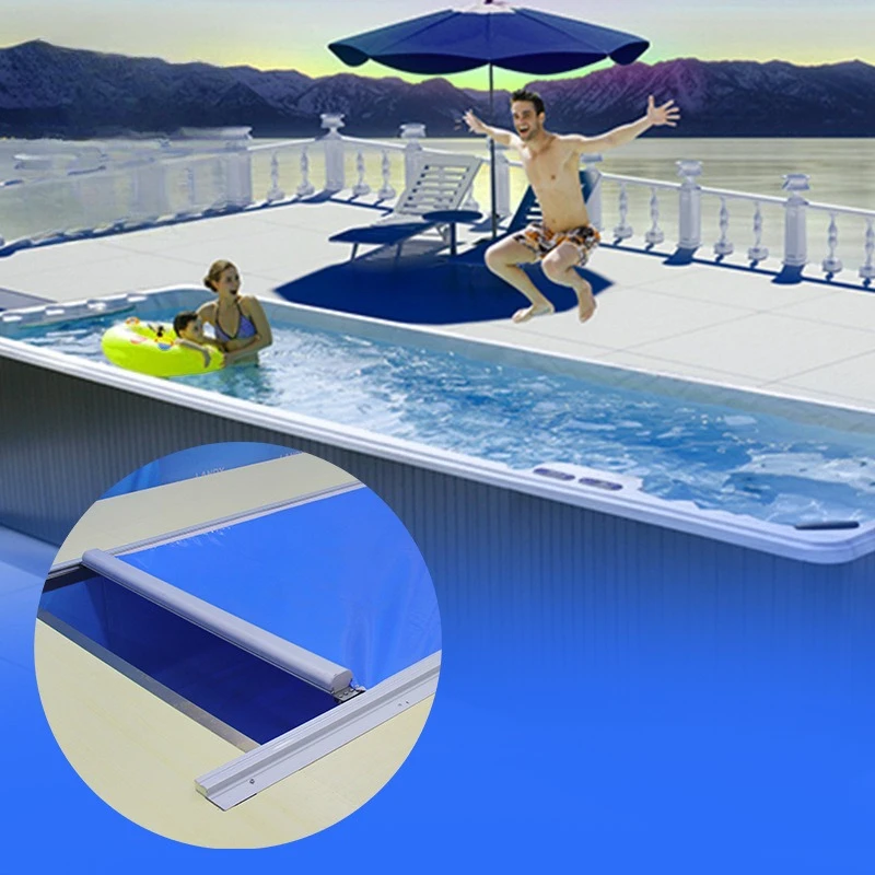 [Track PVC electric cover] Pool cover can be installed on the pool, concealed, bearing 250kg