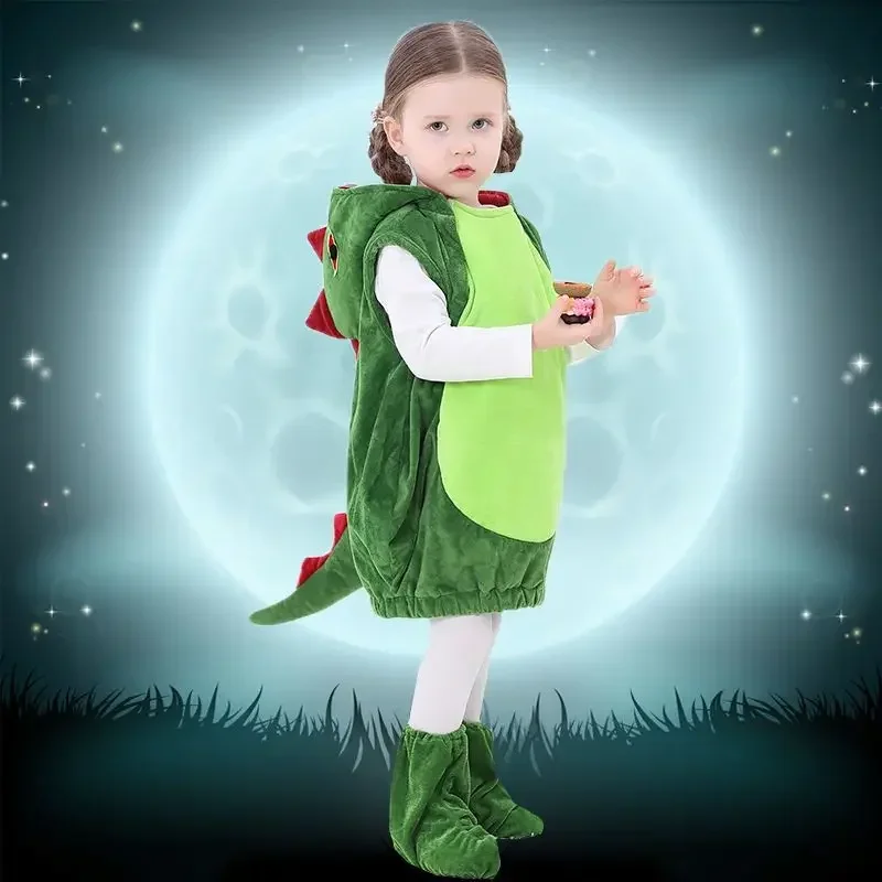 Ensemble de vêtements de dinosaure Cosplay pour enfants, costume d'Halloween, vêtements mignons pour garçons et filles, spectacle de dessin animé de maternelle