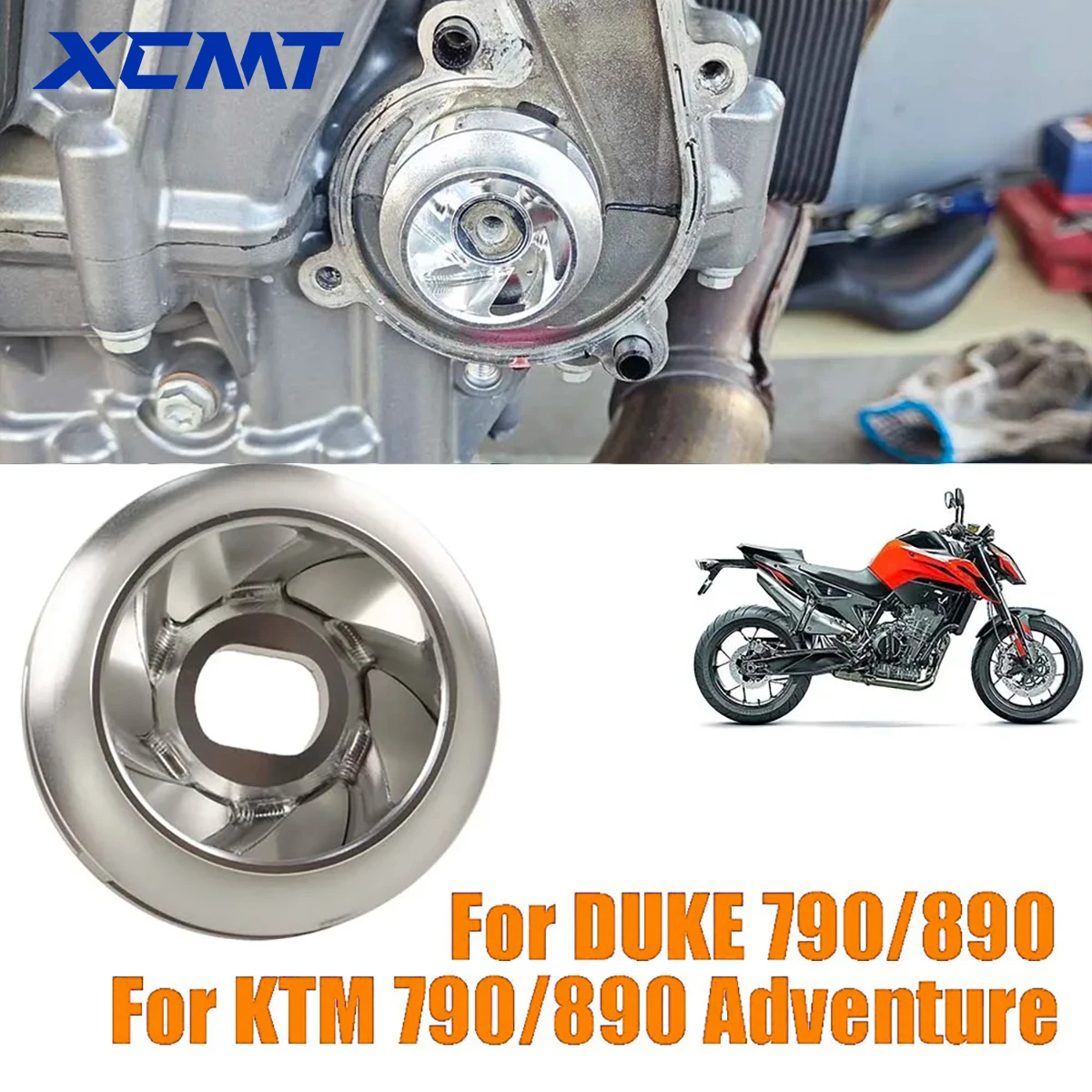 For KTM 890DUKE 790DUKE 890ADV 790ADV Motorcycle Original Size Water Pump Turbine Split Aluminum Alloy Impeller Original Size