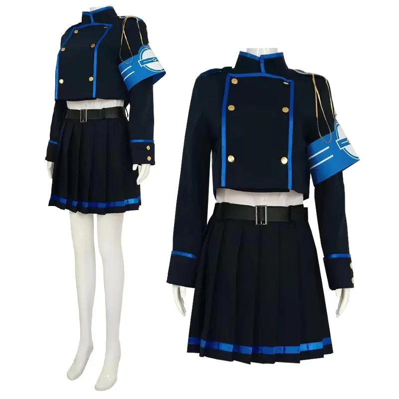 Blue Archive Railway Academy New Student Lovely Uniform Cosplay Costume Halloween Carnival Party Role Play With Hat