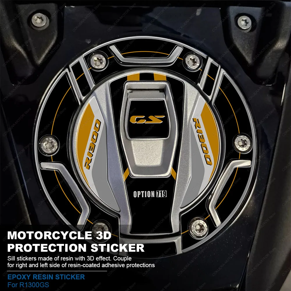 

for R1300GS R 1300 GS Adventure 2025 Motorcycle Gasoline Cap Sticker 3D Gel Epoxy Resin Protective Sticker Decals Kit