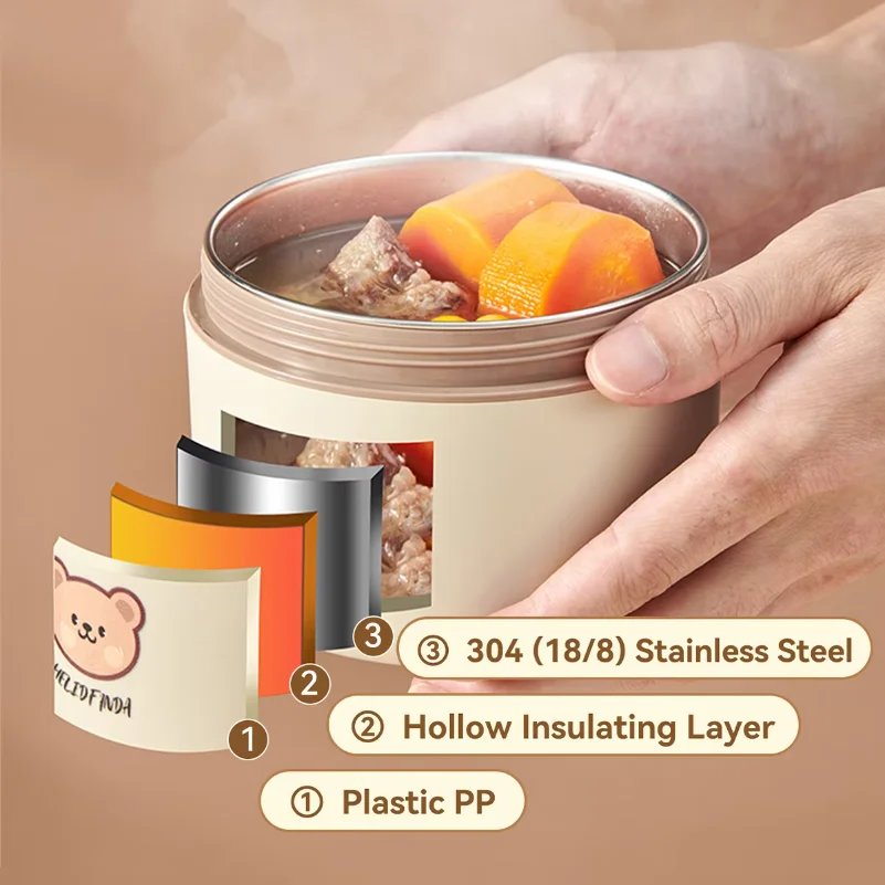 Portable Insulated Lunch Box 3 - Food Storage Oven Safe ulasan dan harga
