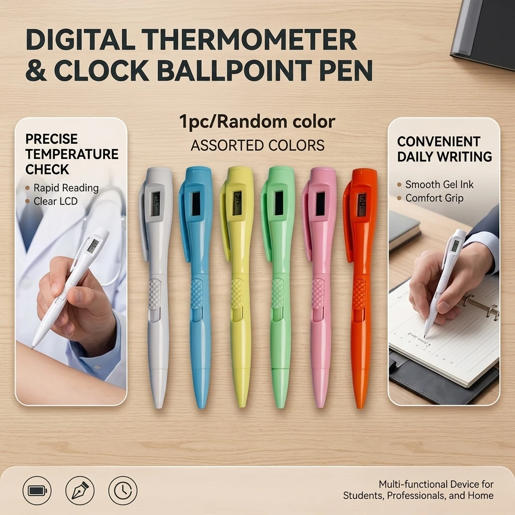 Creative Personalized Electronic Watch Ballpoint Pen Exam Pen Portable Office Specific Clock Pen