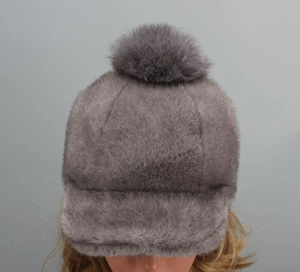 Damen-Freizeitmütze aus Kunstfell - Einfarbige Baseballkappe, Newsboy-Mütze, Baskenmütze & Malermütze für Damen & Herren für Herbst/Winter – Detail 9
