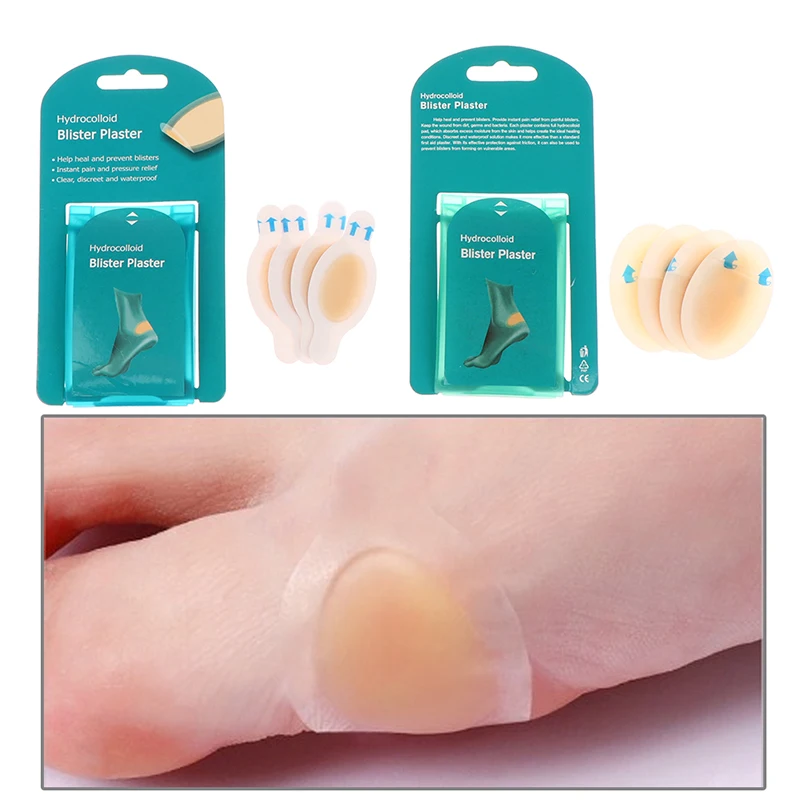 4Pcs Blister Bandages Waterproof Hydrocolloid Plaster Adhesive Anti-Wearing Heel Gel Sticker Pain Relief Pedicure Patch Pads