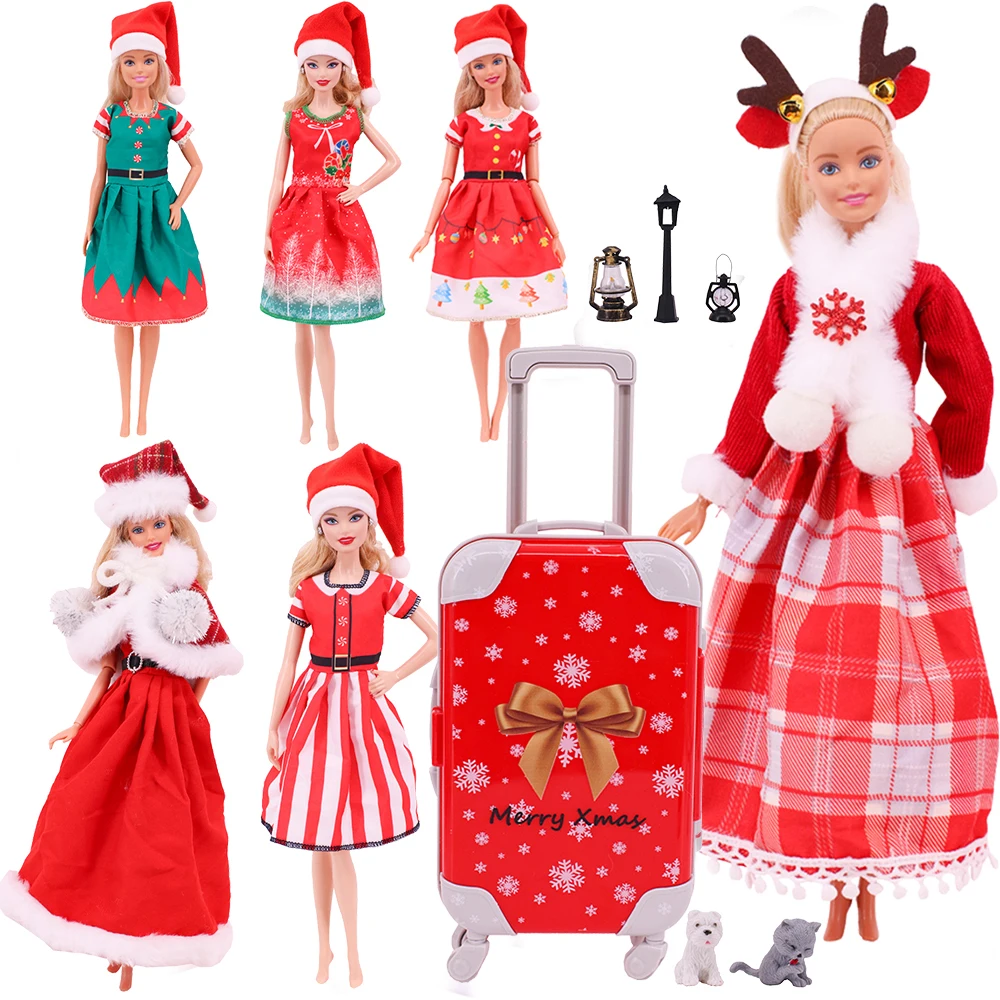 

Kawaii Christmas Collection Fashion Cute Doll Clothing Accessories 2Pcs=Hat+Clothes Fits 30cm 1/6 BJD Blythe Doll Kids Toy Gift