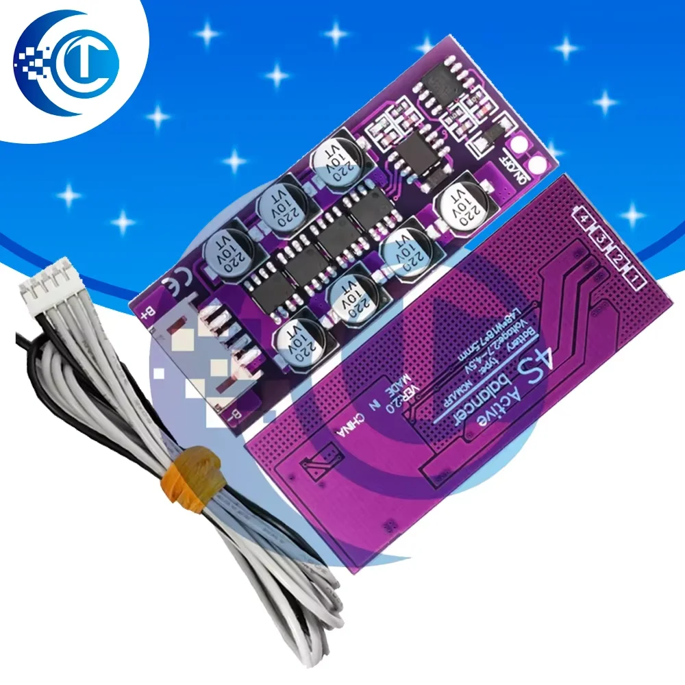 3S/4S Li-ion Active Balancer, 1.2A High Current Equalization Board for 18650 Batteries