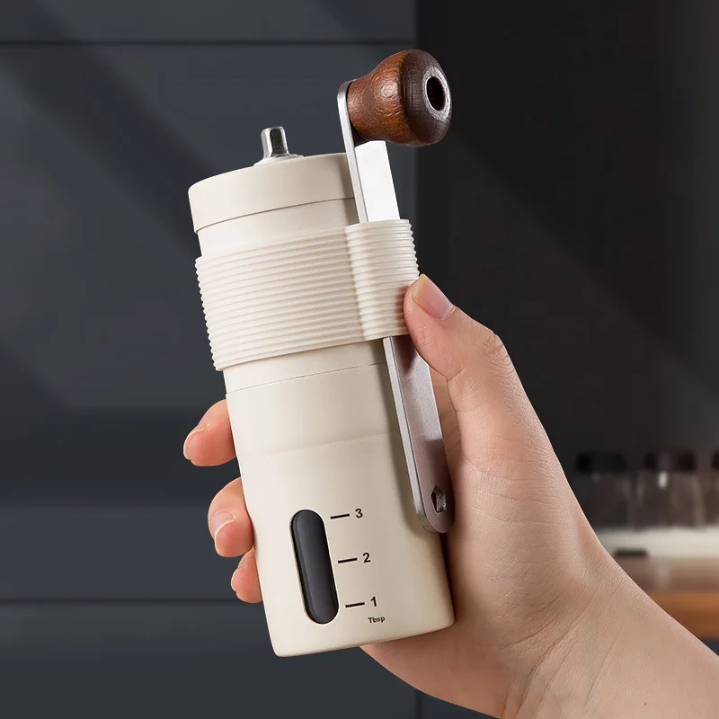 Custom Logo Manual Conical Burr Coffee Grinder with Foldable Handle Metal Ceramic Material for Home Use Utensils Set Low MOQ