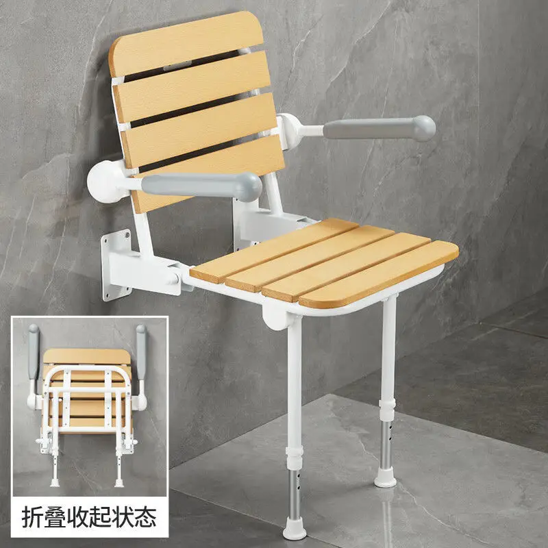 Toilet, bathroom for the elderly, folding stool toilet safety, non-slip wall-mounted bathing stool for the disabled