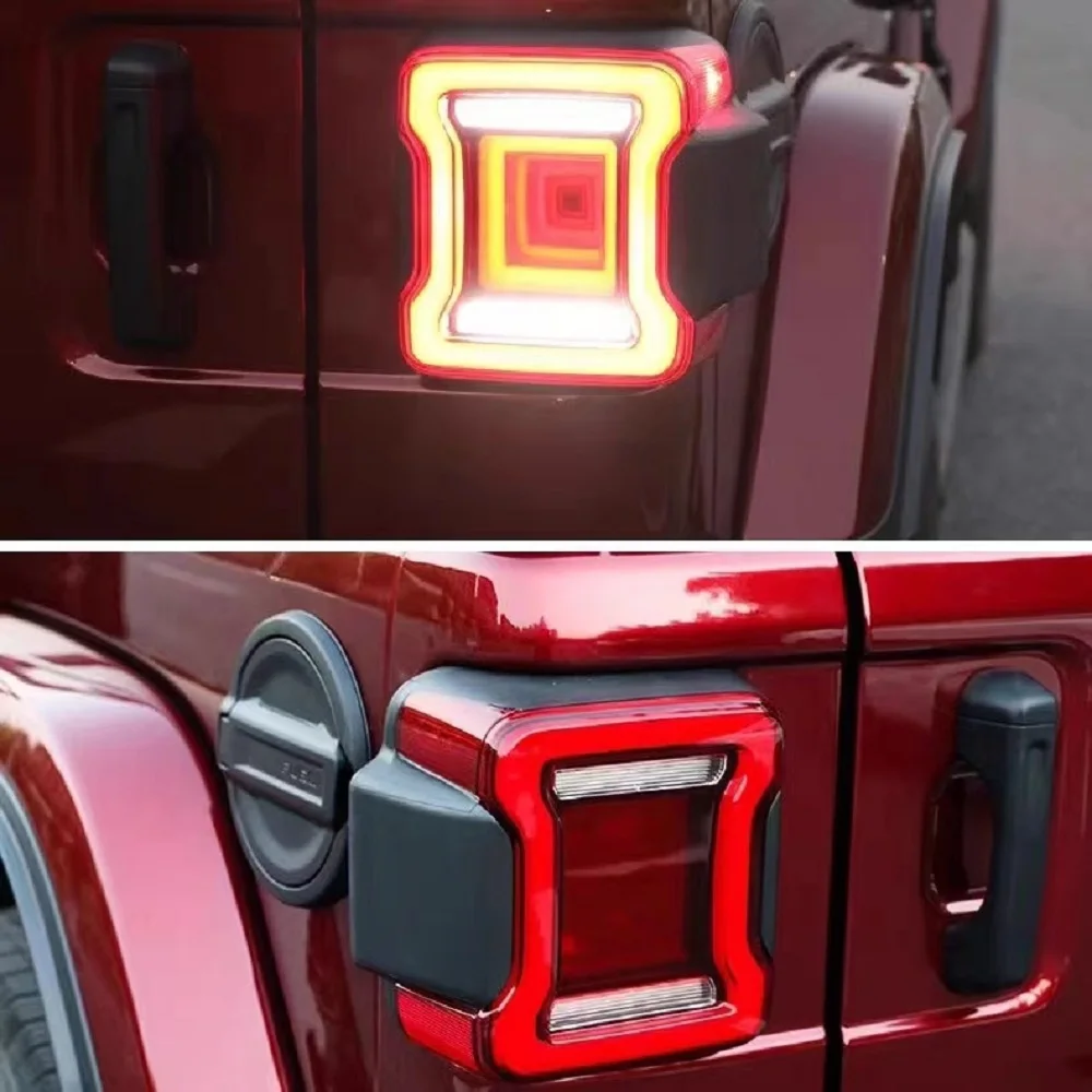 1 Pair Led Taillight Brake Lamp Tunnel Tail Light  (US edition/ Euro edition）ABS For Jeep Wrangler JK 2007-2017  J387  LantSun