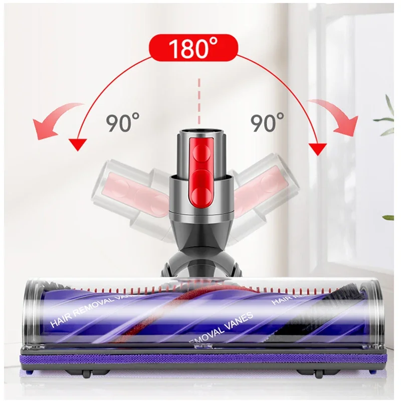 Cabeça de escova de aspirador de pó de substituição para Dyson V7 V8 V10 V11 V15 Escova de chão de acionamento direto Escova de rolamento NOVA