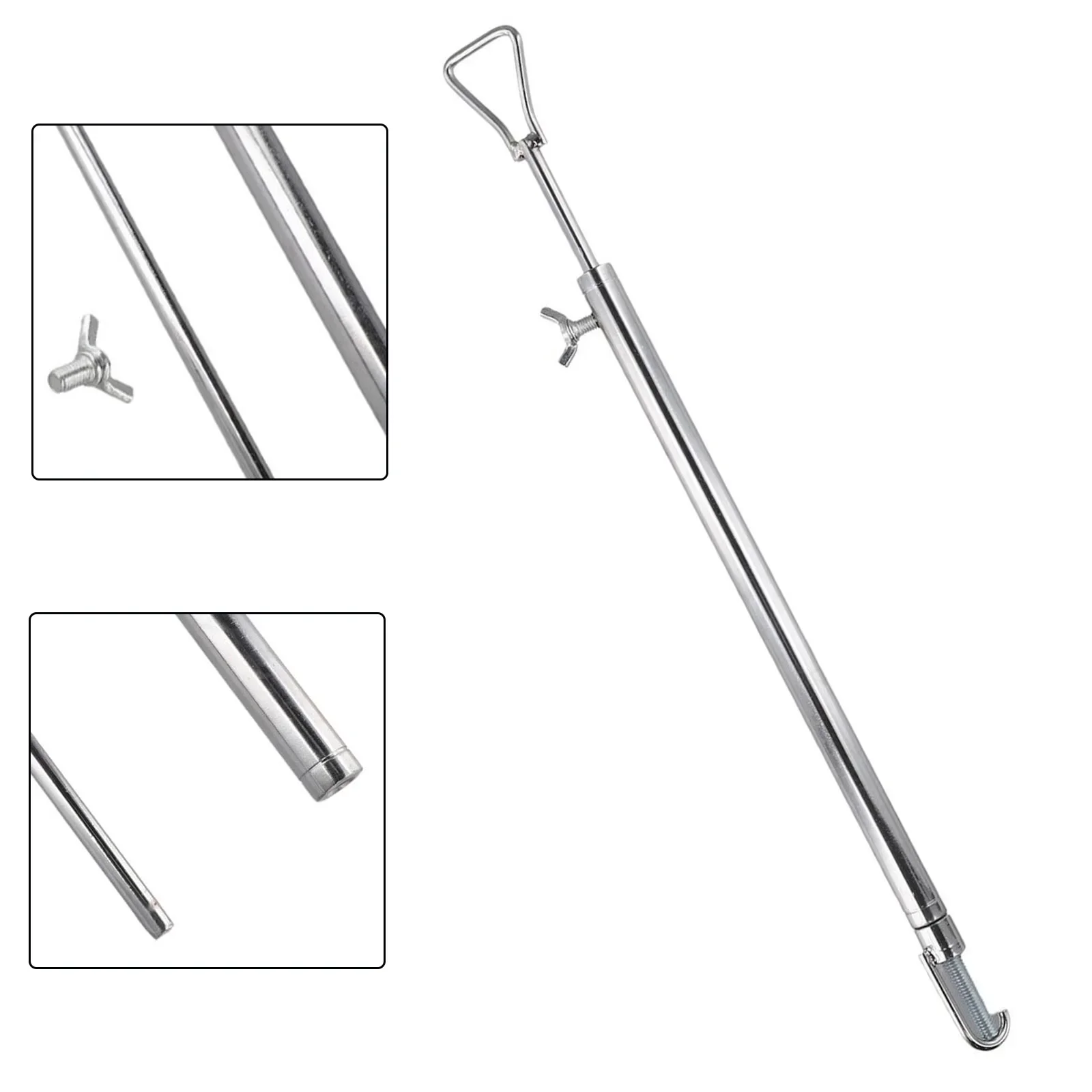 Car Sheet Metal Dent Repair Auxiliary Tools Puller Hook Rod Hand Tool 45-75cm Car Hood Boom Stretch Stainless Steel Support Rod