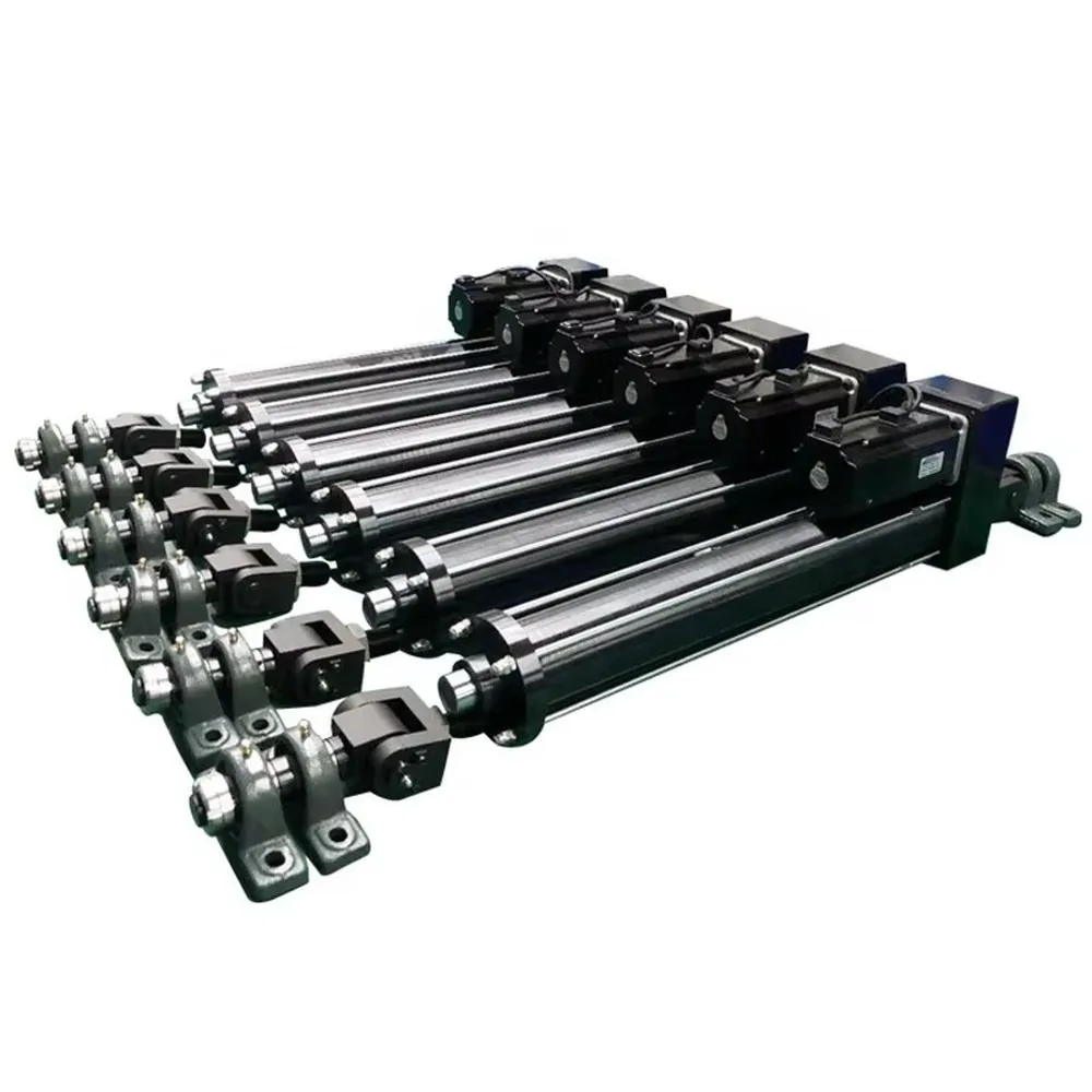 80kN Electric Cylinder Linear Actuator Servo Motor In-line Parallel Type High Thrust Industrial Automation