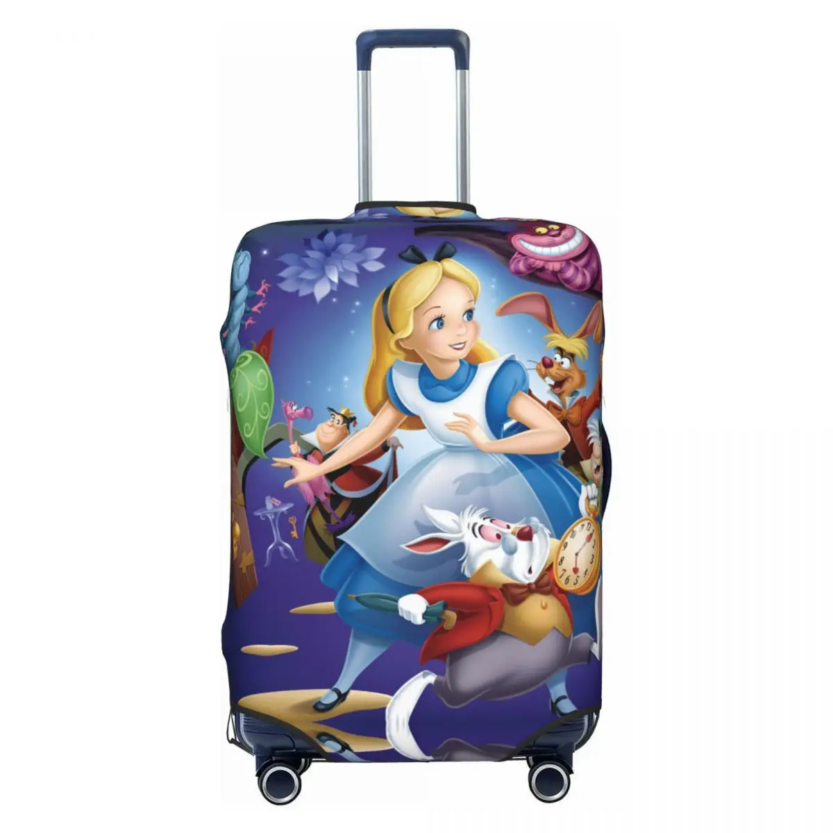 

Чехол для чемодана с мультяшными персонажами из Сказок о стране Алисы, пылезащитный, сказочный, подходит для чемоданов 18-32 дюймов