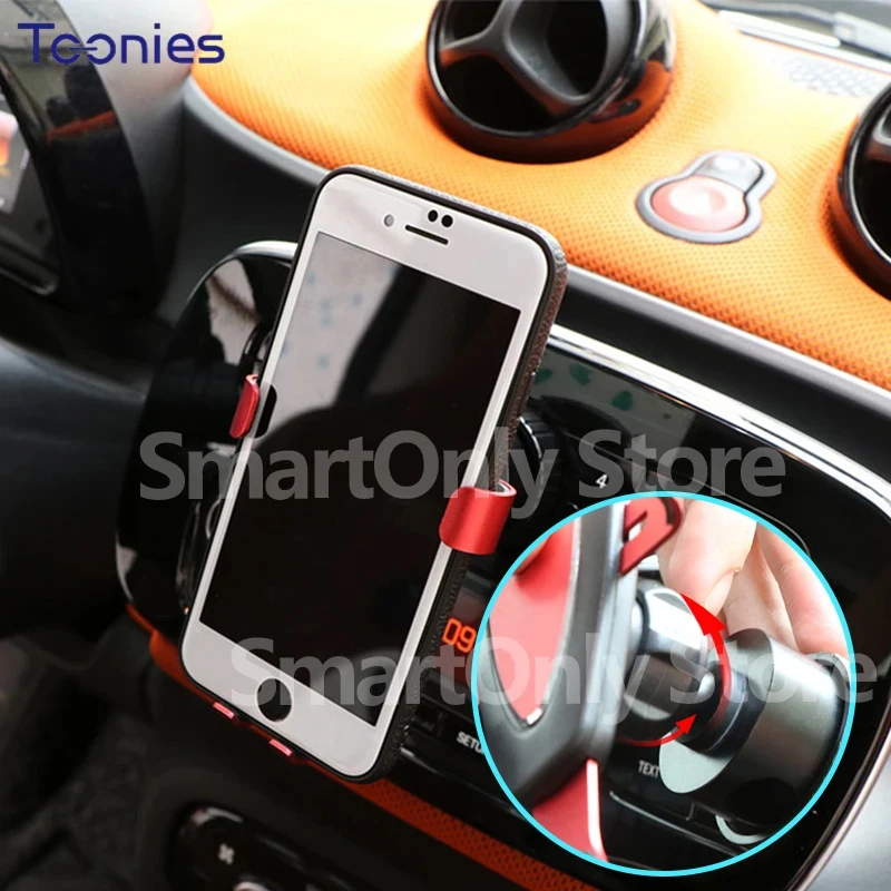 For Mercedes Smart 451 453 Fortwo Forfour Car Gravity Navigation Mobile Phone Metal Bracket Car Products Interior Accessories