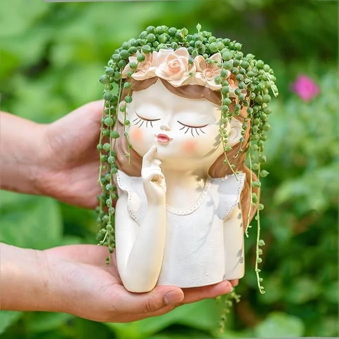 Fancy Fairy Girl Medium Size Bonsai Planter Home Garden Decorative Flower Arrangement Wholesale Price Gift Pot