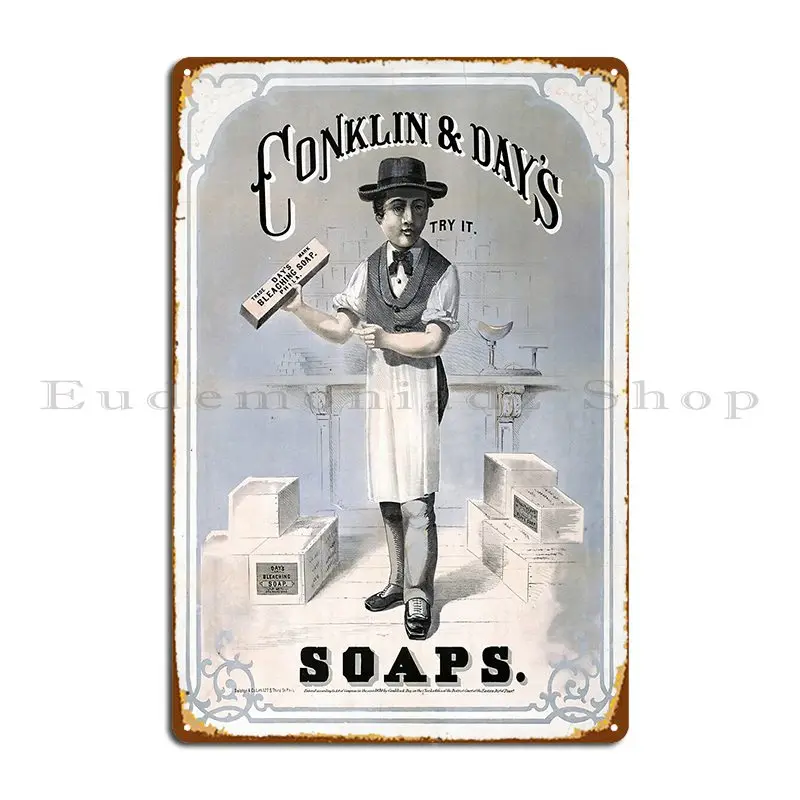 Conklin And Day S Soaps Philadelphia 1870 Metal Plaque Pub Cinema Cinema Create Customized Tin Sign Poster