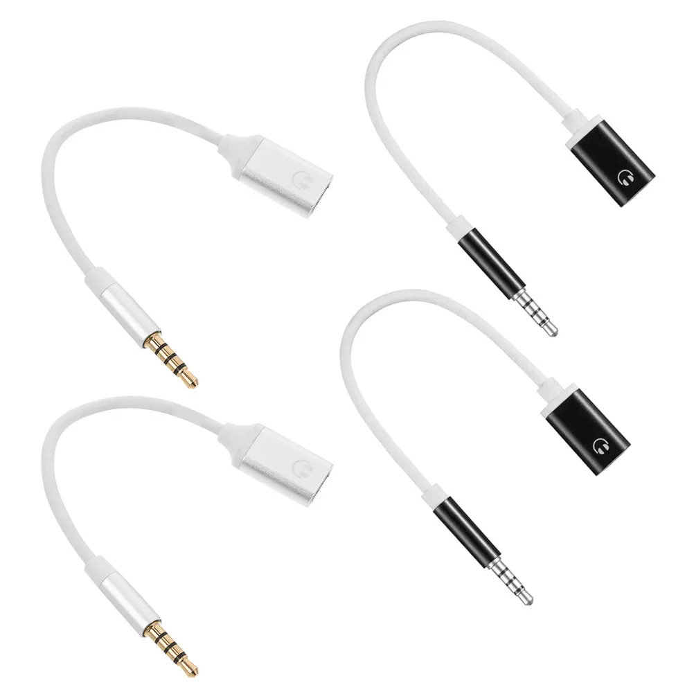 4Pcs Type-C to Aux Adapter for Headphones Crystal Clear Sound Compact Lightweight Travel Friendly Stereo Jack Converter