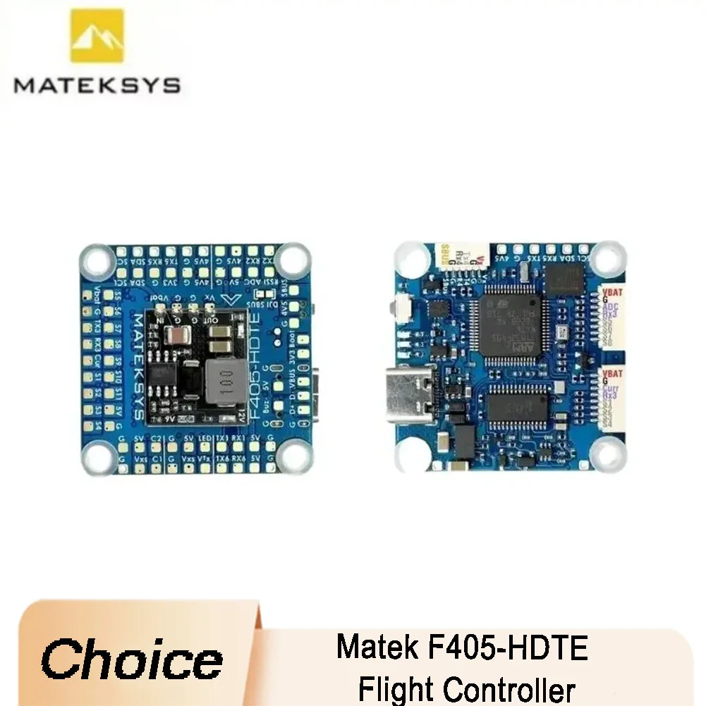 

MATEK F405-HDTE F4 FC: STM32F405, Dual BEC/OSD/Blackbox, 3-12S 30X30 мм — для будущих дронов FPV