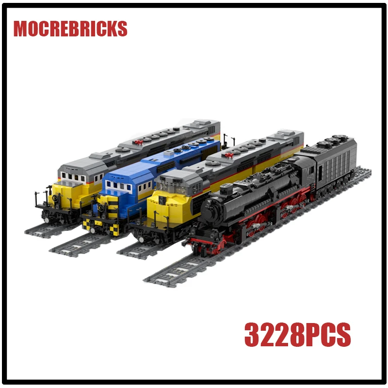 

City Railway Heritage DD35A Remote-Controlled Train Set Building Blocks Model Assembly Toys Children's Christmas Gifts