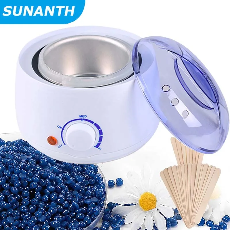 200ml Smart Hair Removal Warmer Wax Heater for Hands & Feet Epilator Depilatory Skin Care Paraffin Waxing Kit with Wax Beans