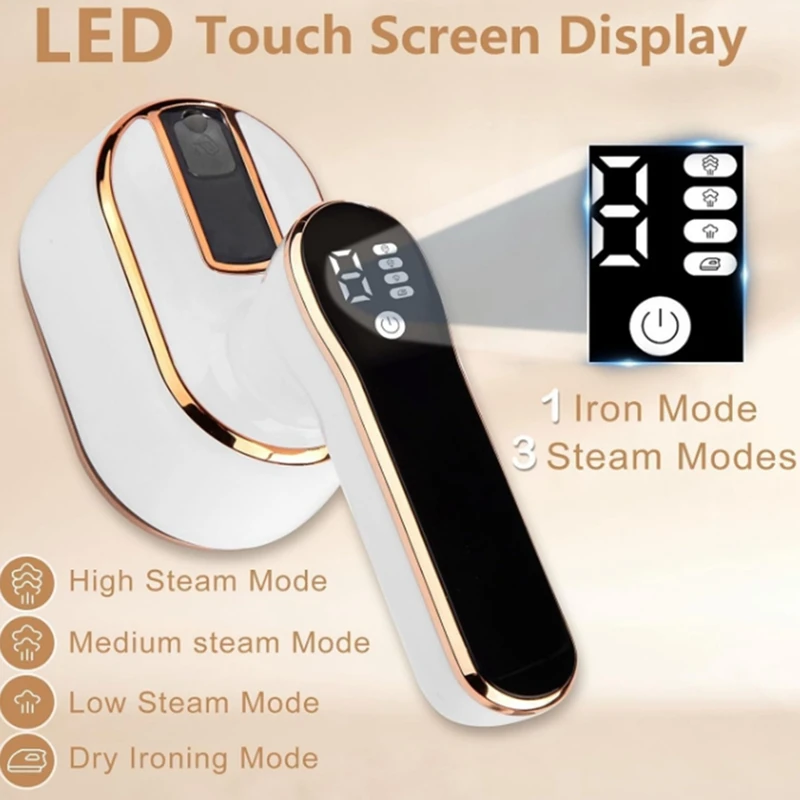 ABGP-1000w Travel Steamer Iron สําหรับเสื้อผ้า LED เครื่องรีดผ้าไอน้ําขนาดเล็กมือถือขนาดเดินทางขนาดเล็กเดินทาง