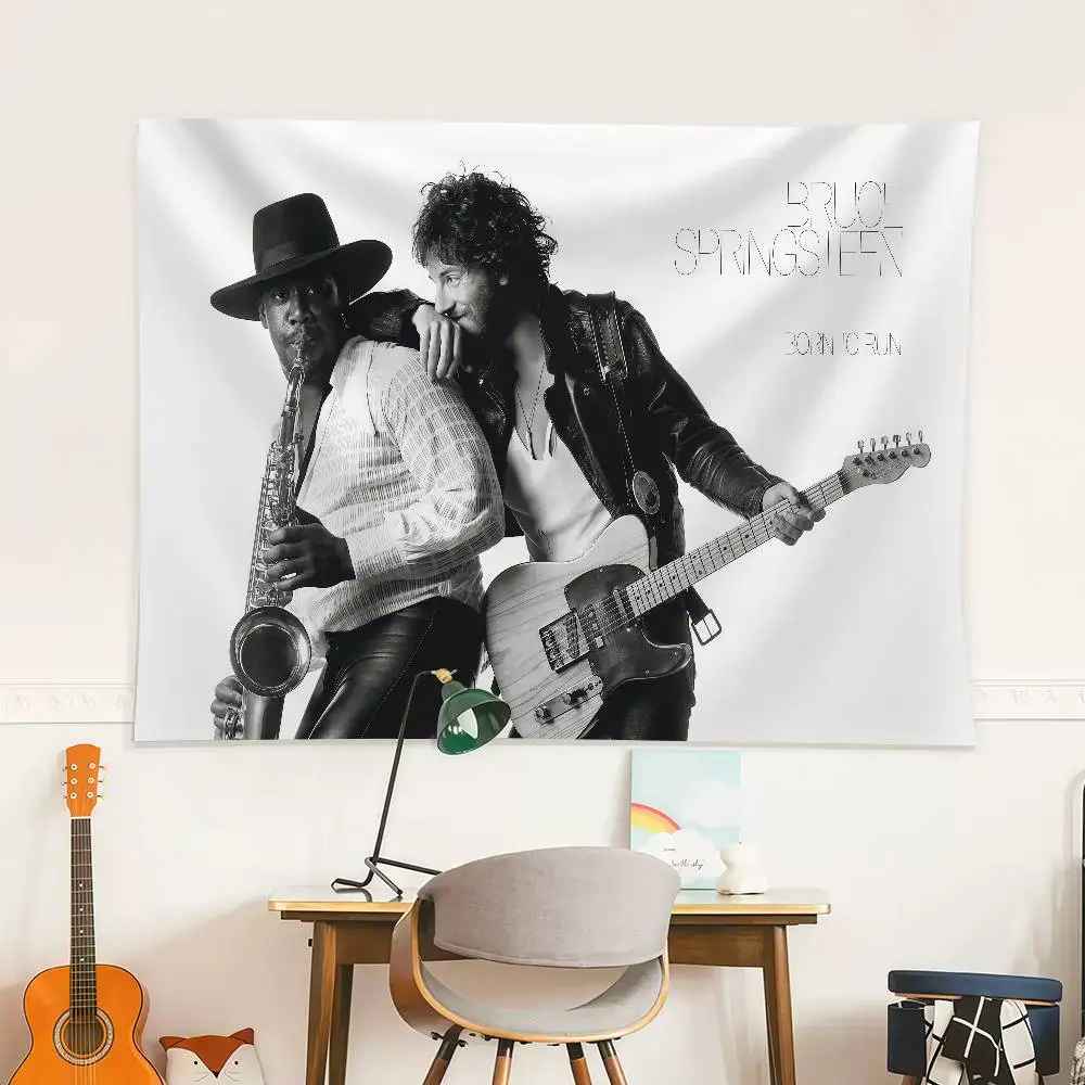 

Born to Run B-Bruce S-Springsteen Flag Decoration Outdoor Picnic Party Home Camping Party Art Hanging Banner