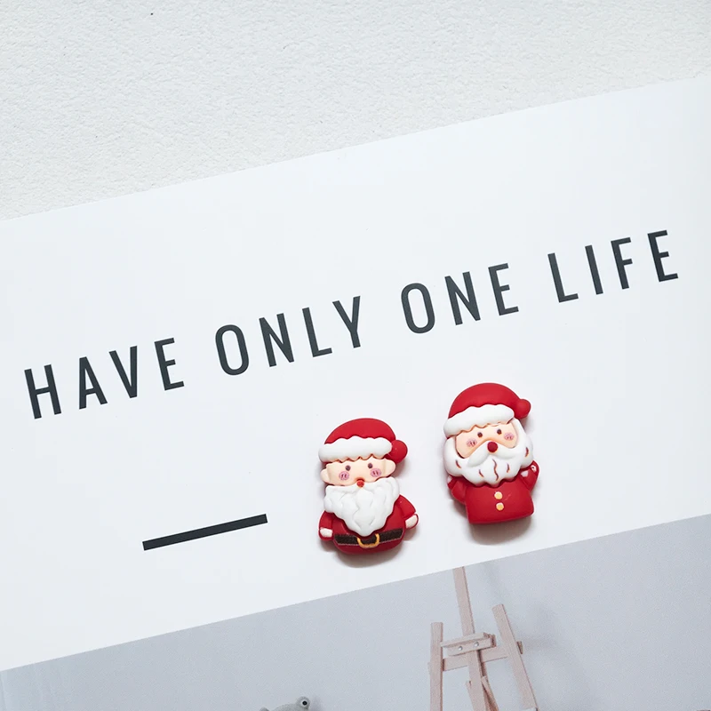 2-5Pcs Santa Claus Resin Fridge Magnets Sets 3D Cute Christmas Star Refrigerator Magnet Mini Figure Kitchen Home Room Decor Item