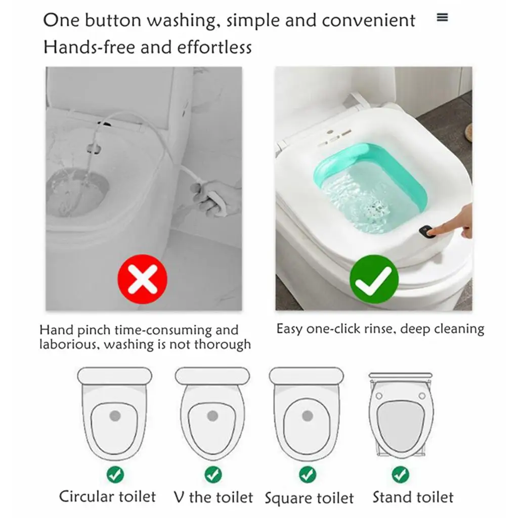 

Складная портативная ванна для унитаза для гигиены пациентов с геморроем