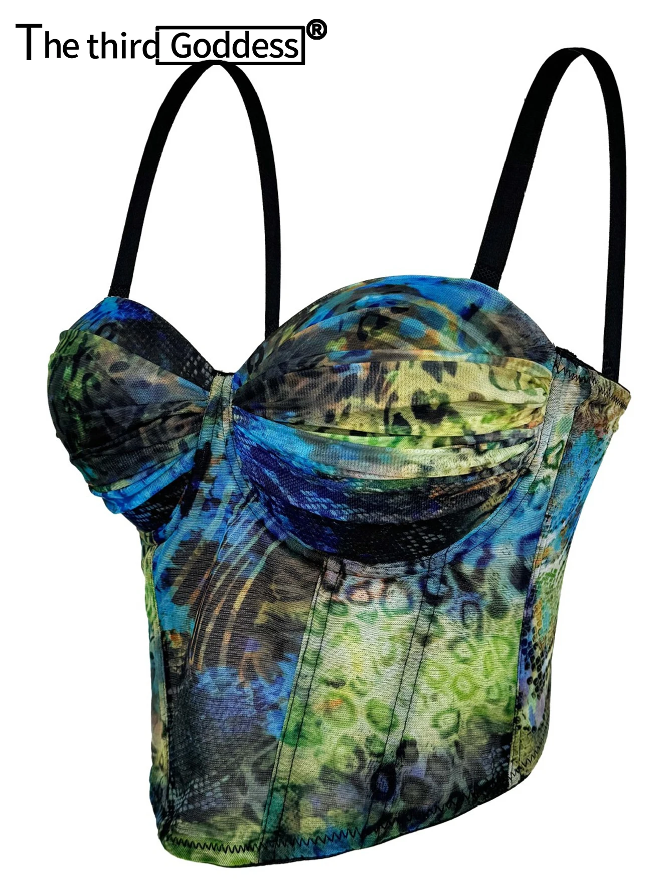 Sexy halter print corset crop top women clothing summer beach bustier bra tank top cropped hotwife club party tube tops outfits