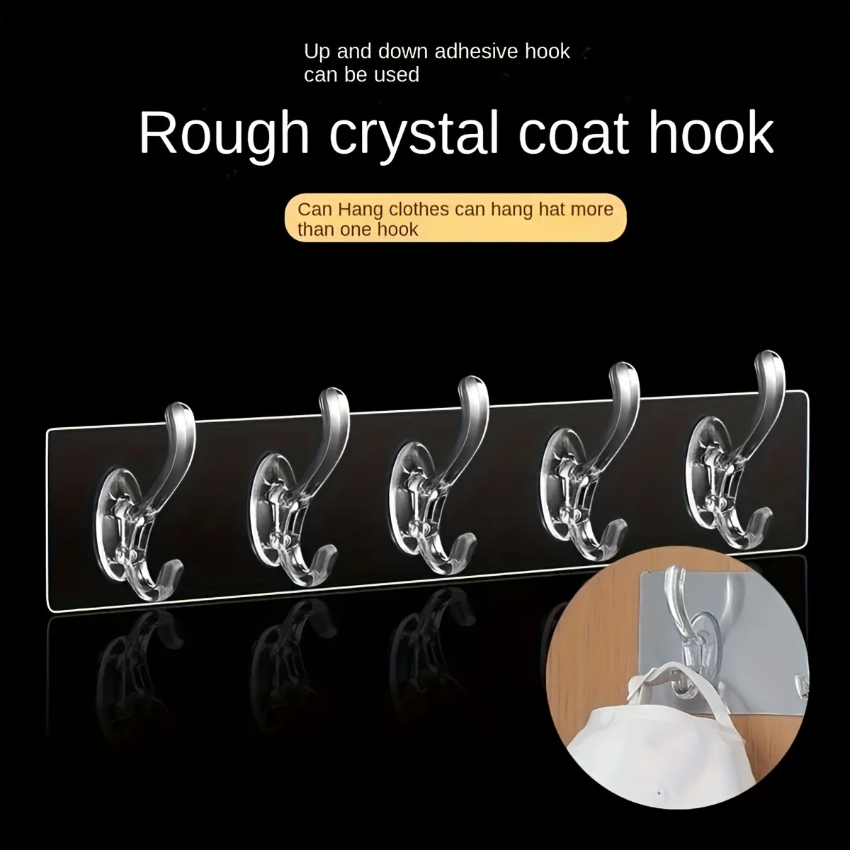Transparent adhesive 6 hook Sticker 13 Sdf7af22a33f5449baccf7f207f569254H