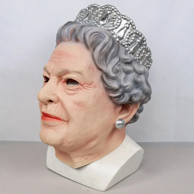 Halloween Party Queen Latex Mask Stage Performance puntelli Cos British Queen Mask Queen copricapo Cosplay Mask