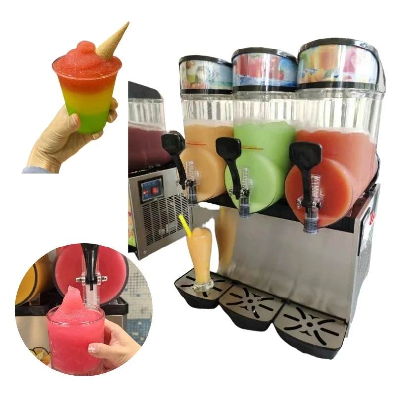

110v 220v Beverage Granita Dispenser Machine Italian Style Industrial Cold Frozen Drink Juice Slush Ice Snow Machine for Sale