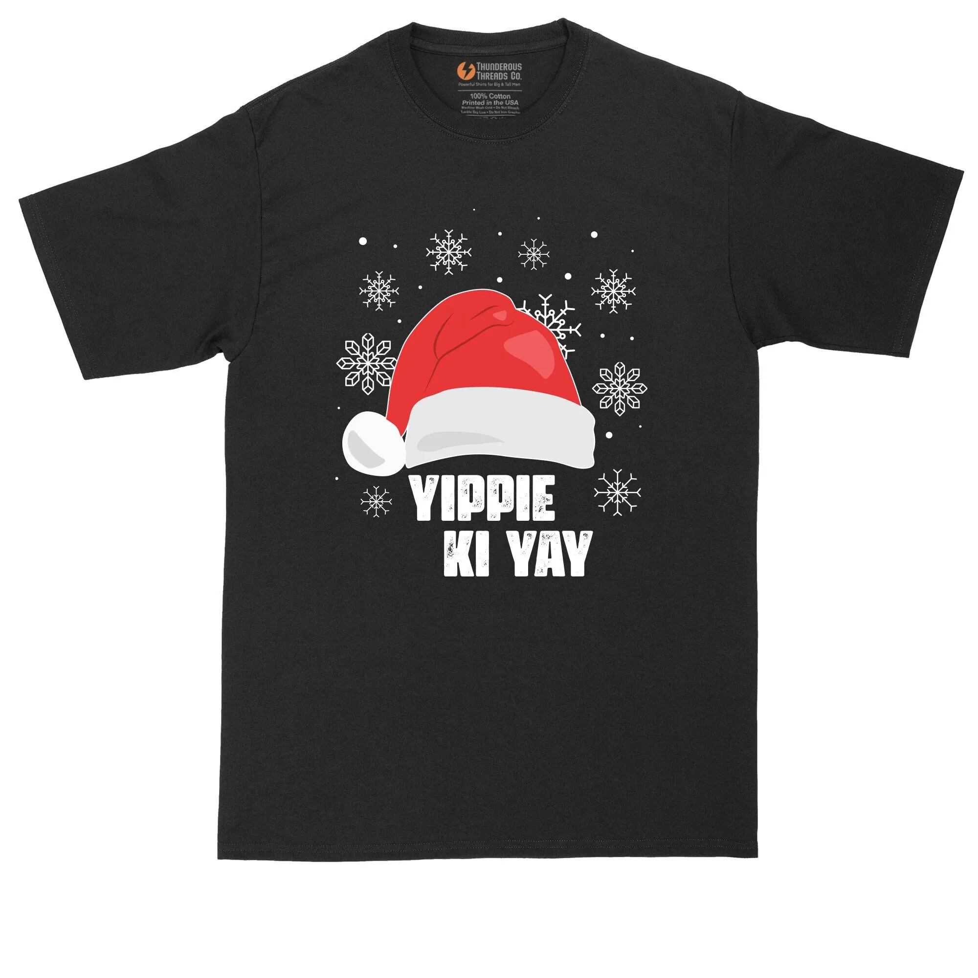 Yippee Ki Yay Funny Christmas T Shirt Movie Watching Mens Big Tall Lover Action